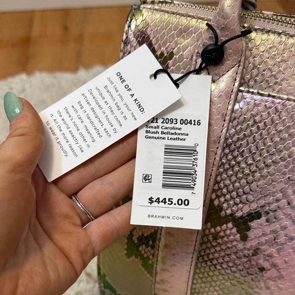 😊NWT Brahmin Small Caroline Blush Belladonna - Picture 6 of 9